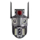 Camera de supraveghere tripla 4K WiFi Zoom 10x PTZ Detectare Umana Auto Tracking IP66