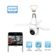 Camera supraveghere tip BEC cu 3 brate LED 3MP HD WiFi PTZ Montaj E27 Monitorizare Interioara pentru Locuinta