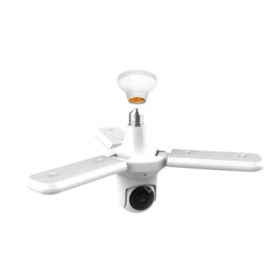 Camera supraveghere tip BEC cu 3 brate LED 3MP HD WiFi PTZ Montaj E27 Monitorizare Interioara pentru Locuinta