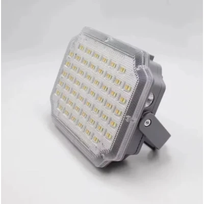 Proiector LED solar patrat cu panou fotovoltaic Extern GRI