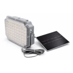 Proiector LED solar patrat cu panou fotovoltaic Extern GRI