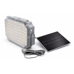 Proiector LED solar patrat cu panou fotovoltaic Extern GRI