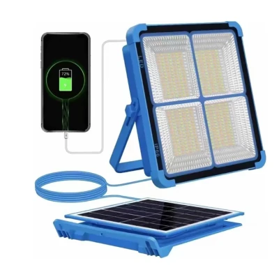 Lampa solara portabila camping si pescuit 288 LED 100W multiple moduri de Lumina functie Power Bank