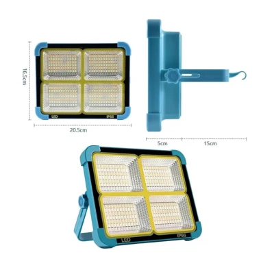 Lampa solara portabila camping si pescuit 288 LED 100W multiple moduri de Lumina functie Power Bank