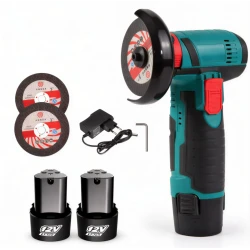Mini polizor unghiular 20cm de 12V putere 750W cu 19500 rpm 2 Discuri 76 mm 2 Acumulatori