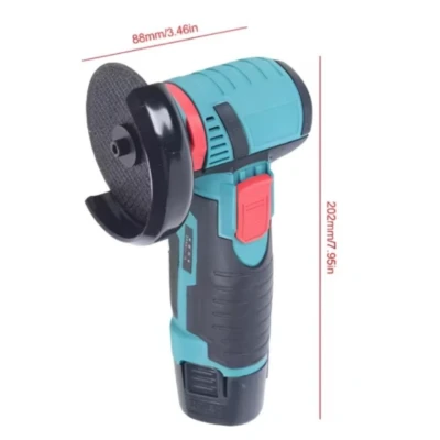 Mini polizor unghiular 20cm de 12V putere 750W cu 19500 rpm 2 Discuri 76 mm 2 Acumulatori