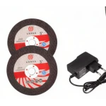 Mini polizor unghiular 20cm de 12V putere 750W cu 19500 rpm 2 Discuri 76 mm 2 Acumulatori