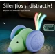 Jucarie automata soricel pentru pisici evita obstacolele miscari aleatorii Coada LED RGB