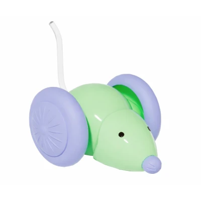 Jucarie automata soricel pentru pisici evita obstacolele miscari aleatorii Coada LED RGB