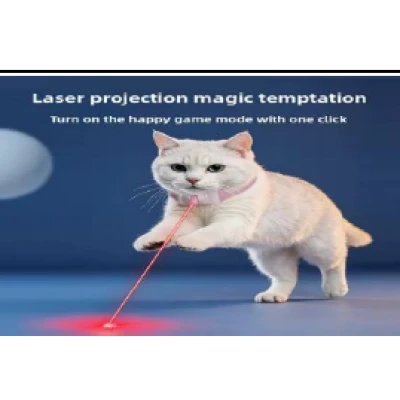 Set 2 Zgarda interactiva pentru pisici cu laser ajustabila incarcare USB