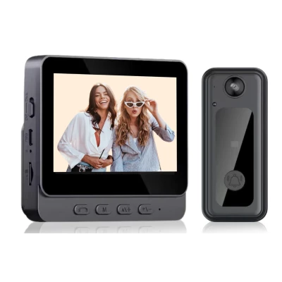 Sonerie video inteligenta bluetooth night vision infrarosu senzor IR interfon video HD 8MP comunicare bidirectional