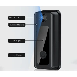 Sonerie video inteligenta bluetooth night vision infrarosu senzor IR interfon video HD 8MP comunicare bidirectional