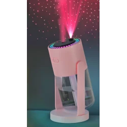 Umidificator auto cu proiectie cer instelat aromaterapie alb capacitate rezervor 280ml