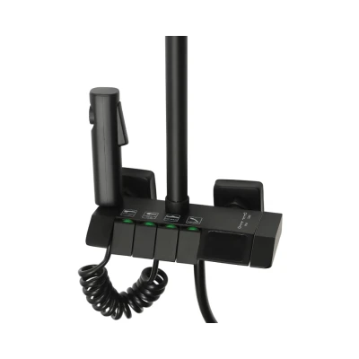 Coloana de dus panou de comanda din metal 21.5 cm iluminare LED si afisare temperatura apa