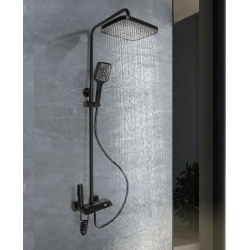 Coloana de dus panou de comanda din metal 21.5 cm iluminare LED si afisare temperatura apa