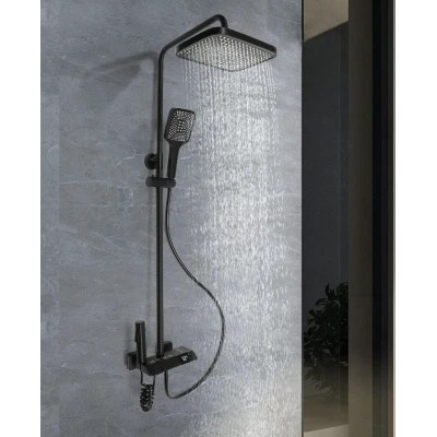 Coloana de dus panou de comanda din metal 21.5 cm iluminare LED si afisare temperatura apa