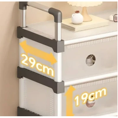 Comoda cu 4 sertare cadru metalic design modern organizator depozitare HY 7605
