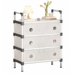 Comoda cu 3 sertare cadru metalic design modern organizator depozitare HY 7604