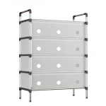 Comoda cu 4 sertare cadru metalic design modern organizator depozitare HY 7605