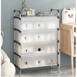 Comoda cu 4 sertare cadru metalic design modern organizator depozitare HY 7605