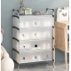 Comoda cu 4 sertare cadru metalic design modern organizator depozitare HY 7605