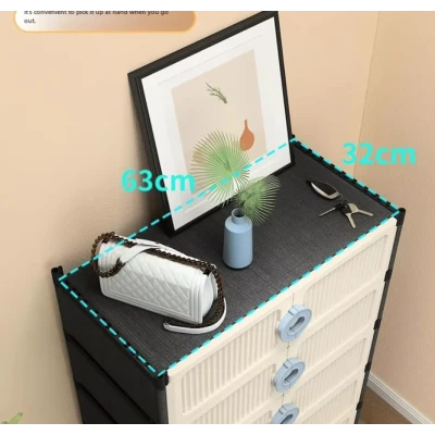 UB Dulap modular pentru pantofi cu 5 rafturi cu usi design compact plastic rezistent