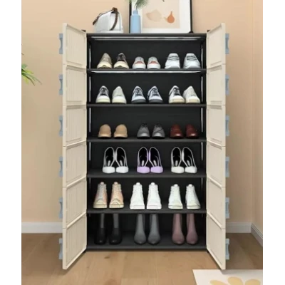UB Dulap modular pentru pantofi cu 5 rafturi cu usi design compact plastic rezistent