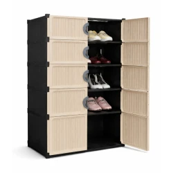 UB Dulap modular pentru pantofi cu 5 rafturi cu usi design compact plastic rezistent