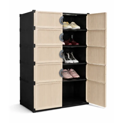 UB Dulap modular pentru pantofi cu 5 rafturi cu usi design compact plastic rezistent