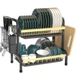Scurgator vase bucatarie etajat cu 2 niveluri pentru organizare eficienta BS