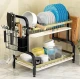 Scurgator vase bucatarie etajat cu 2 niveluri pentru organizare eficienta BS