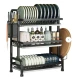 Scurgator vase bucatarie etajat cu 3 niveluri pentru organizare eficienta BS