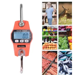 Cantar electronic comercial 300kg portabil carcasa din aluminiu turnat