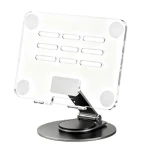 Suport de birou pentru tableta pliabil si 360 grade unghi reglabil transparent KP930 aluminiu acrilic