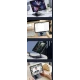 Suport de birou pentru tableta pliabil si 360 grade unghi reglabil transparent KP930 aluminiu acrilic