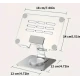 Suport de birou pentru tableta pliabil si 360 grade unghi reglabil transparent KP930 aluminiu acrilic