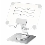 Suport de birou pentru tableta pliabil si 360 grade unghi reglabil transparent KP930 aluminiu acrilic