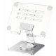Suport de birou pentru tableta pliabil si 360 grade unghi reglabil transparent KP930 aluminiu acrilic