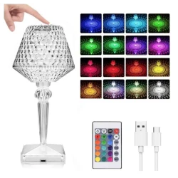 Lampa tip veioza mod tactil de schimbare a culorii control prin telecomanda 16 culori