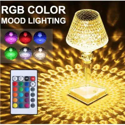 Lampa tip veioza mod tactil de schimbare a culorii control prin telecomanda 16 culori