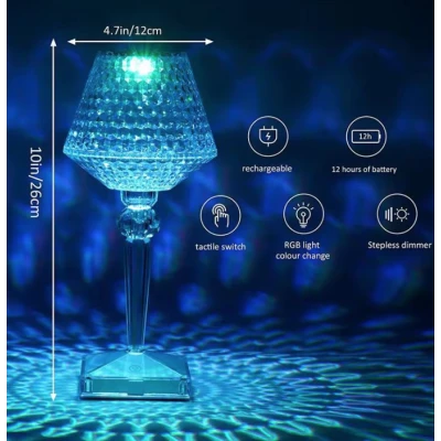 Lampa tip veioza mod tactil de schimbare a culorii control prin telecomanda 16 culori