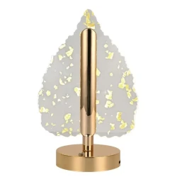 Lampa decorativa in forma de BRAD LED 3 culori Touch dimabil Reincarcabila USB Baza aurie eleganta