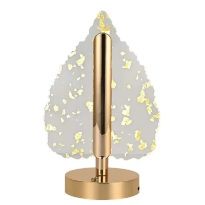 Lampa decorativa in forma de BRAD LED 3 culori Touch dimabil Reincarcabila USB Baza aurie eleganta