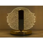 Lampa decorativa in forma de FRUNZA LED 3 culori Touch dimabil Reincarcabila USB Baza aurie eleganta