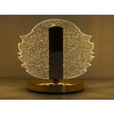 Lampa decorativa in forma de FRUNZA LED 3 culori Touch dimabil Reincarcabila USB Baza aurie eleganta