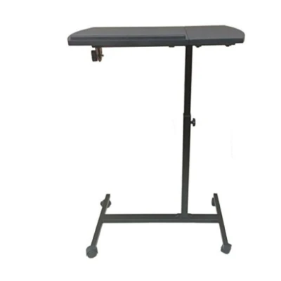 Masa pentru laptop cu roti neagra reglarea inaltimii unghiului blatului mesei inaltime maxima 80 cm