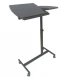 Masa pentru laptop cu roti neagra reglarea inaltimii unghiului blatului mesei inaltime maxima 80 cm