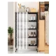 Organizator pantofi 5 rafturi suport metalic cu perdea negru 58x26x78cm
