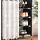 Organizator pantofi 5 rafturi suport metalic cu perdea negru 58x26x78cm