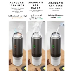 Espressor masina de cafea portabila 3 in 1 cu functie de autoincalzire capsule de espresso incalzite cafea macinata
